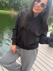 Heaven Soft Black Hoodie