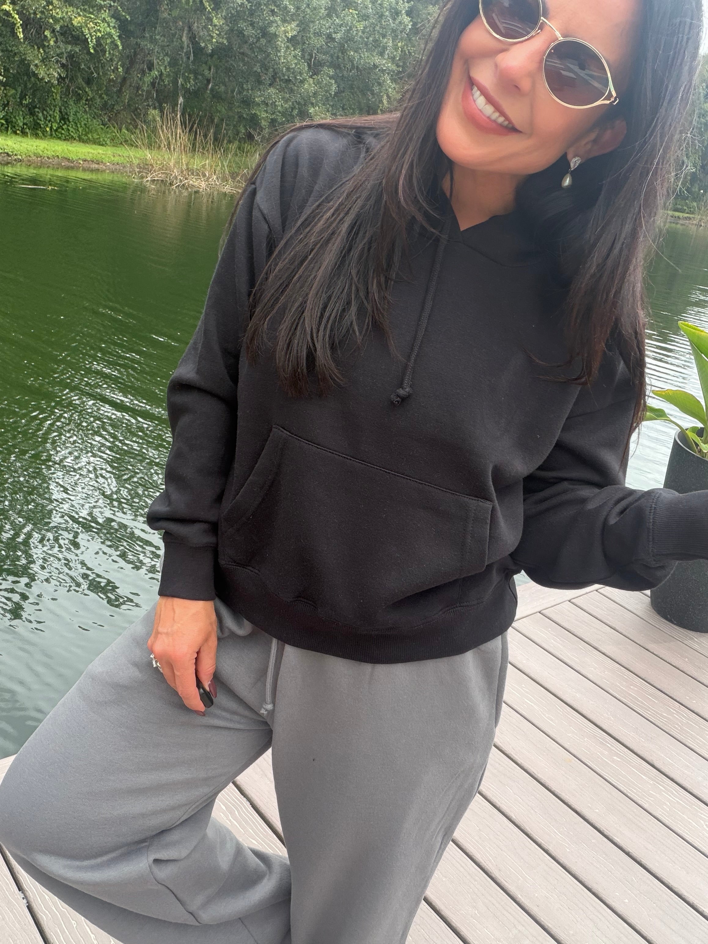Heaven Soft Black Hoodie