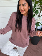 Mauve Lightweight Ultra Soft Long Sleeve Hoodie