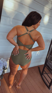 Evergreen Luxe One Peice Tummy Control Bathing Suit