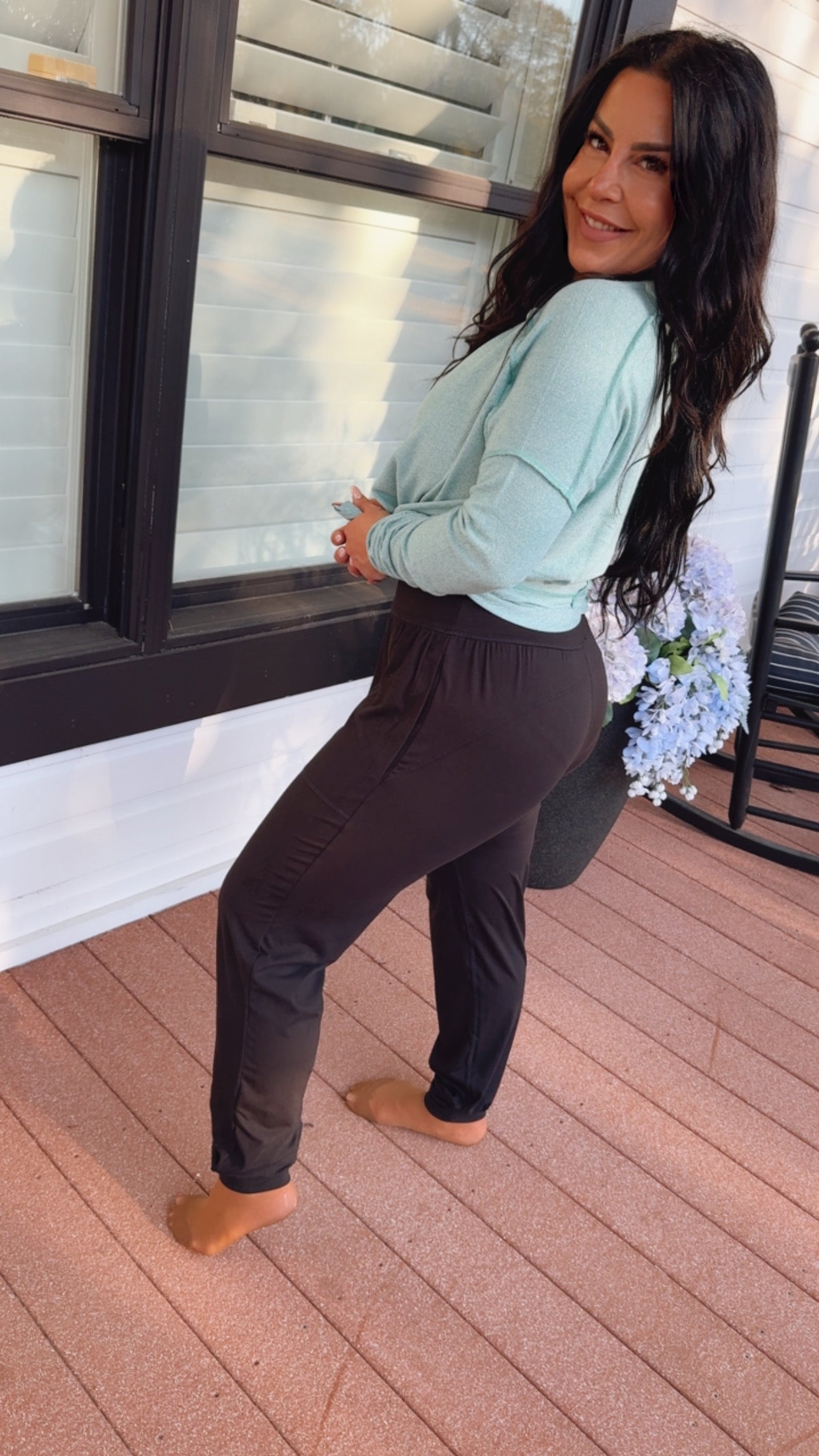 Rae mode Ultra Soft Black Butter Soft Yoga Joggers