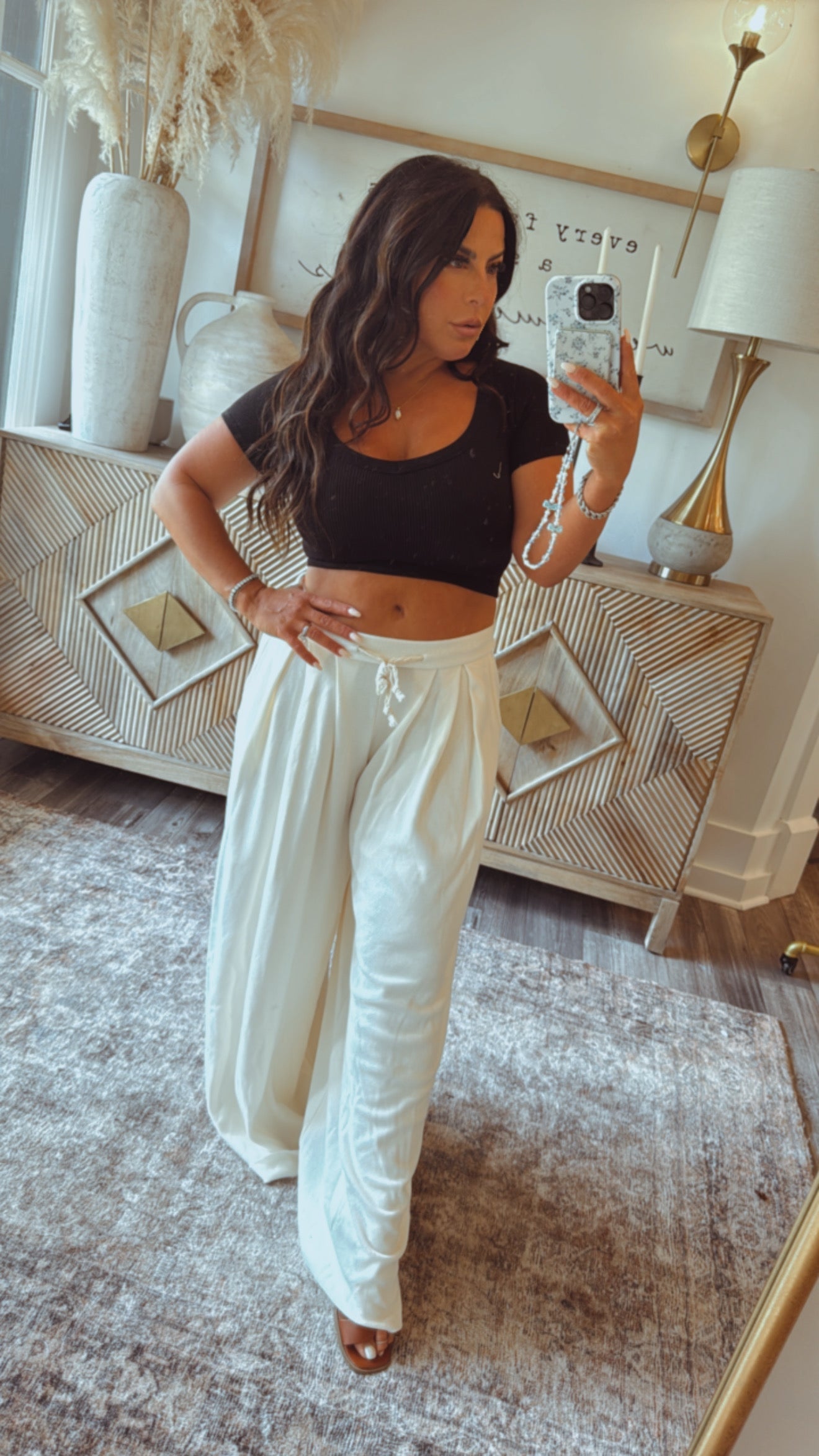 Black Ribbed Bodycon Crop