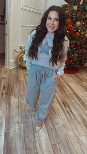 STAR DESIGN KNIT SWEATER