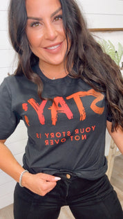 Black Stay Graphic Top