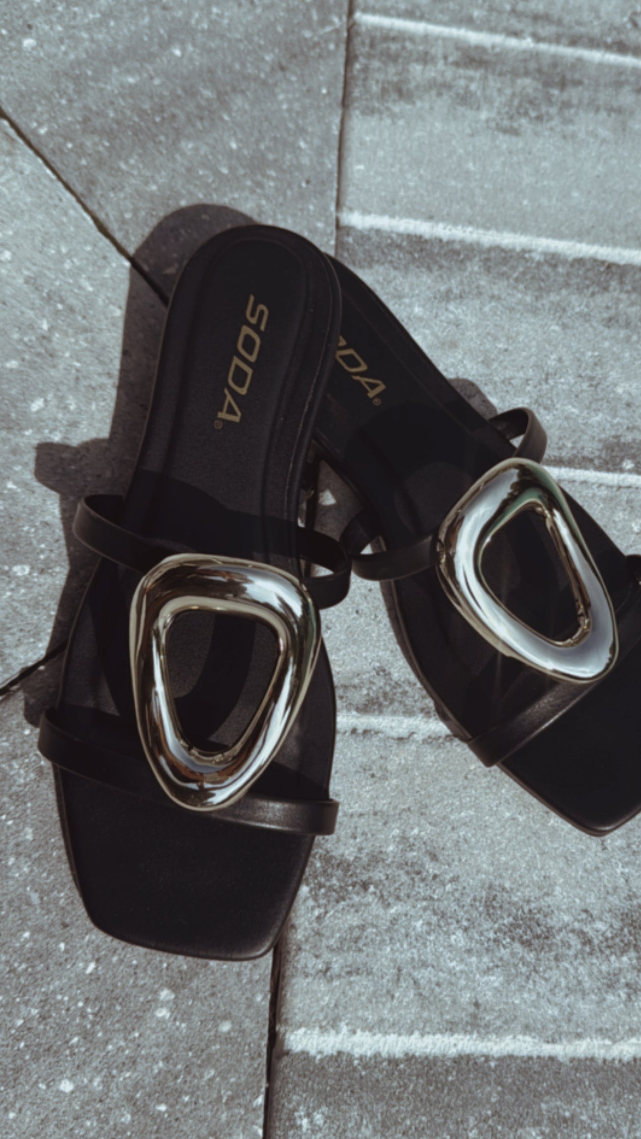 Chic Black and Gold Sandals Deal of the Day