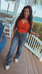 Sassy Red Lace Body Shaping Bodysuit