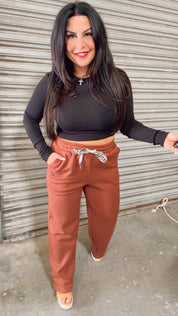 Rust Straight Leg Premium Joggers