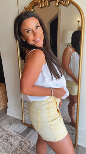 Chic White Bubble Tank