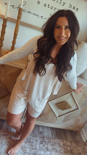 Tan Ribbed Overall  Romper