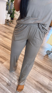 “The Autumn” Ultra Soft Gray flowy Raemode Pants