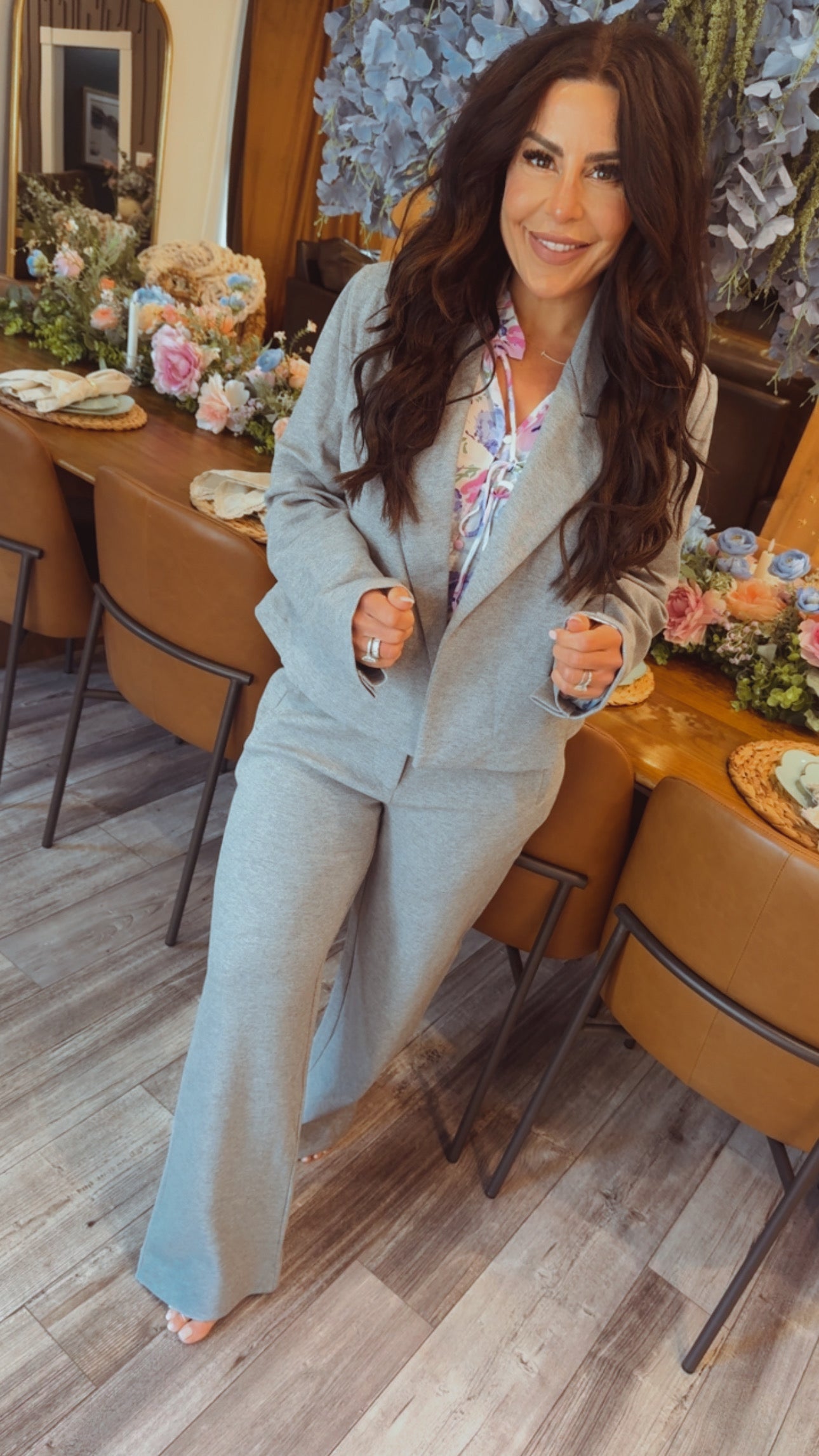 Chic Heather Gray Relaxed Blazer