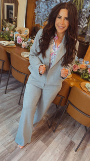 Chic Heather Gray Relaxed Blazer