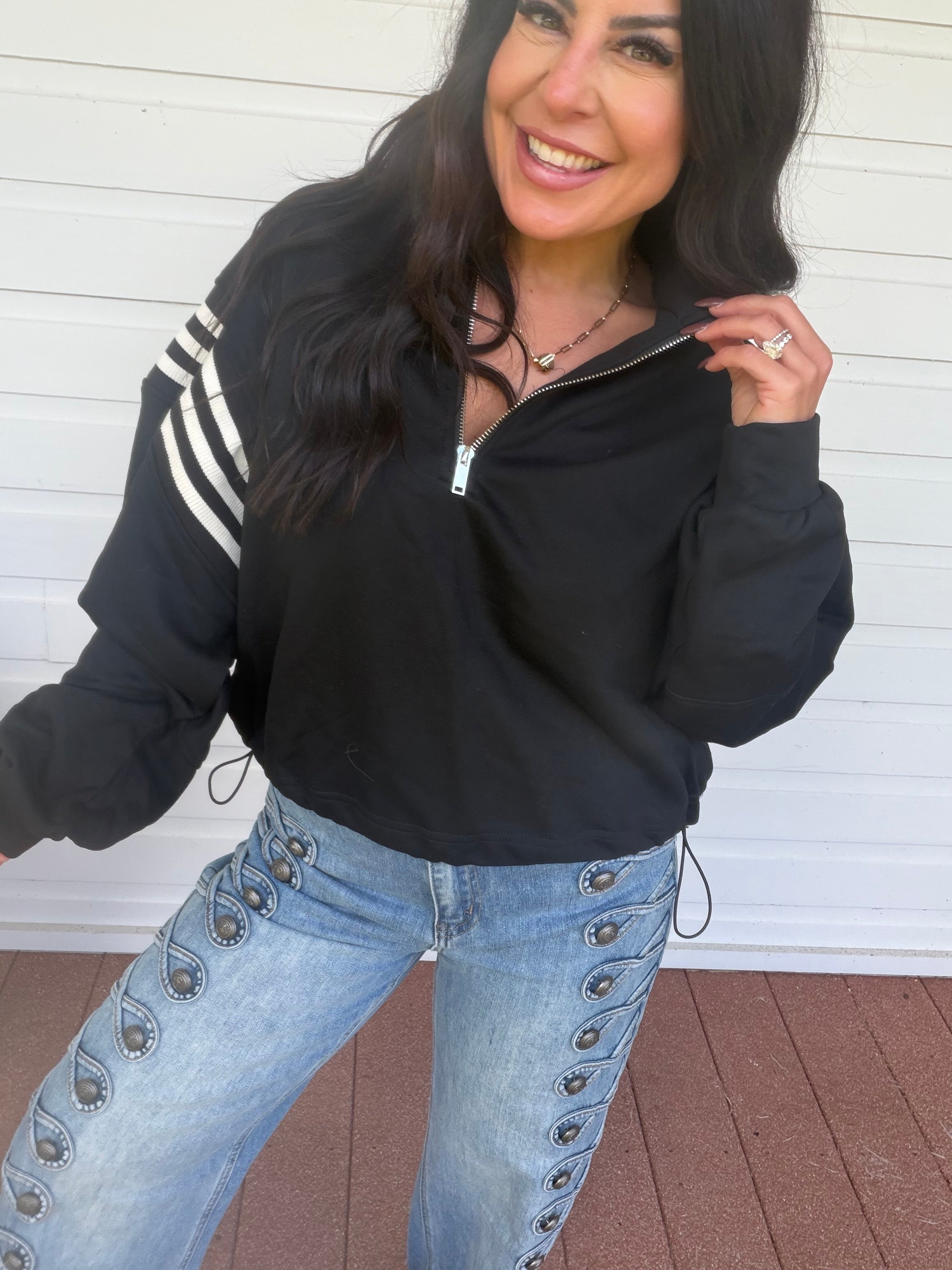 Ultra Soft Black Quarter Zip Jacket