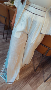 Chic Pol Floral Embroidered Pants