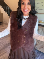 Cocoa Crush Faux Fur Vest