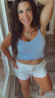 Purple Lace Stretch Tank