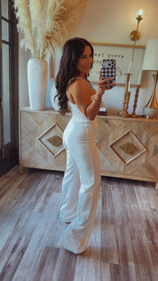 White and Black Luxe JumpSuit