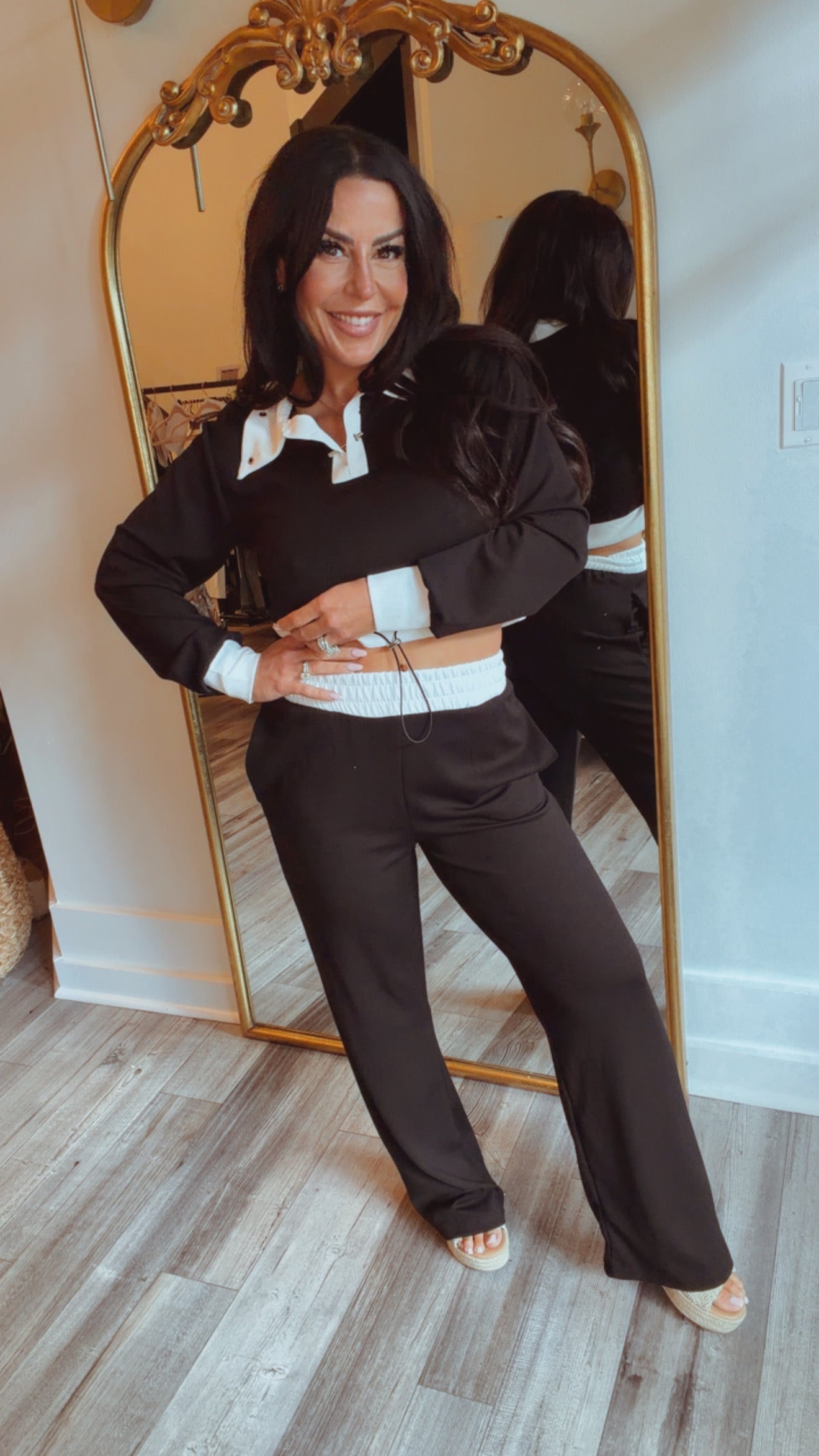 Chic Black And White Lounge Pants