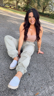 Relaxed Fit Olive Joggers