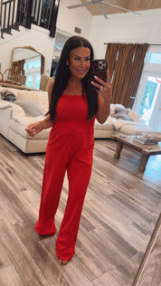 Sassy RED Sleeveless Jumpsuit