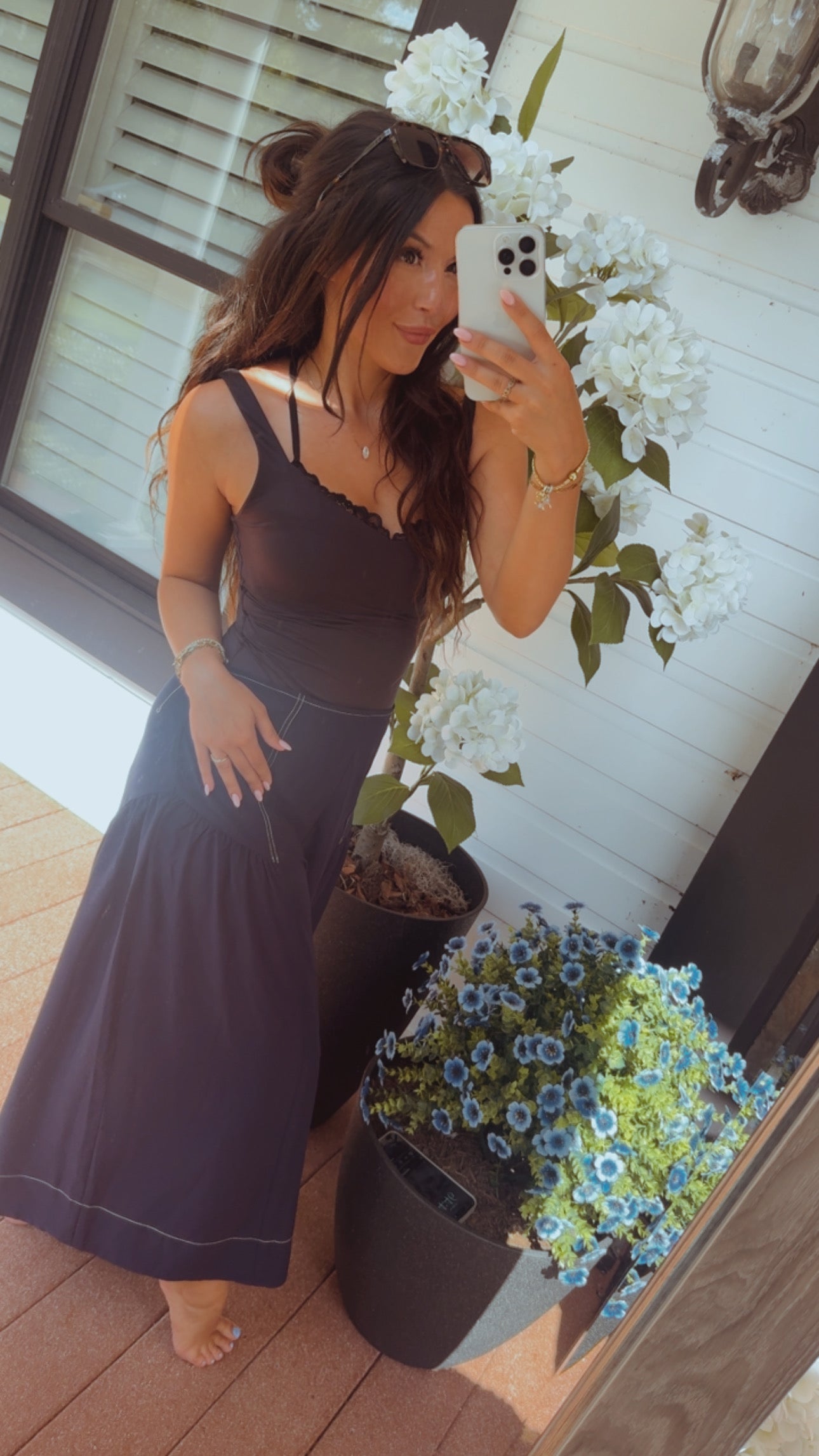 Navy Wide Leg Pants