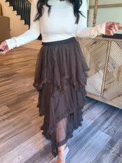 Midnight Mocha Sheer Skirt