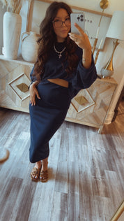 Navy Ultra Soft Dolman Top