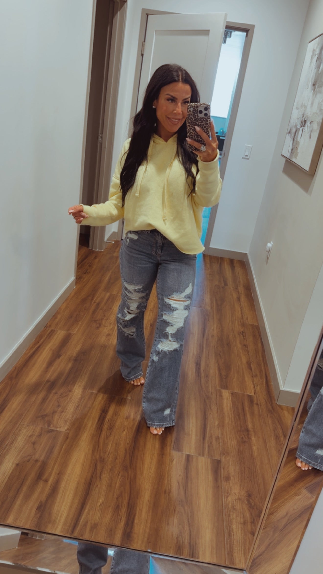 Judy Blue High Waist Destroyed Striaght Leg Jeans