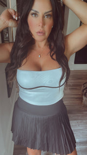 Chic Black Pleated Tennis Skort