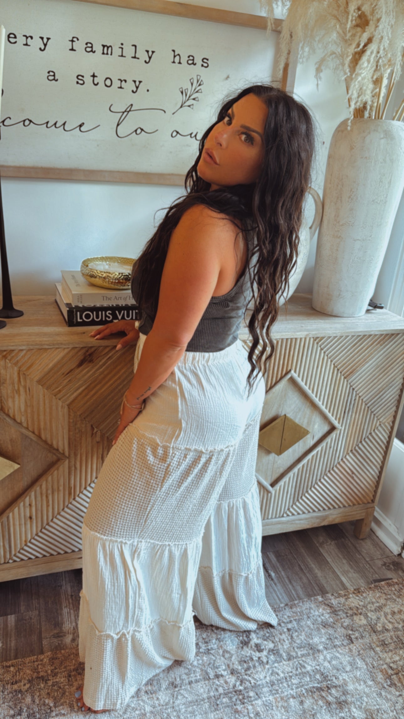 Black Acid Wash Ribbed Tank