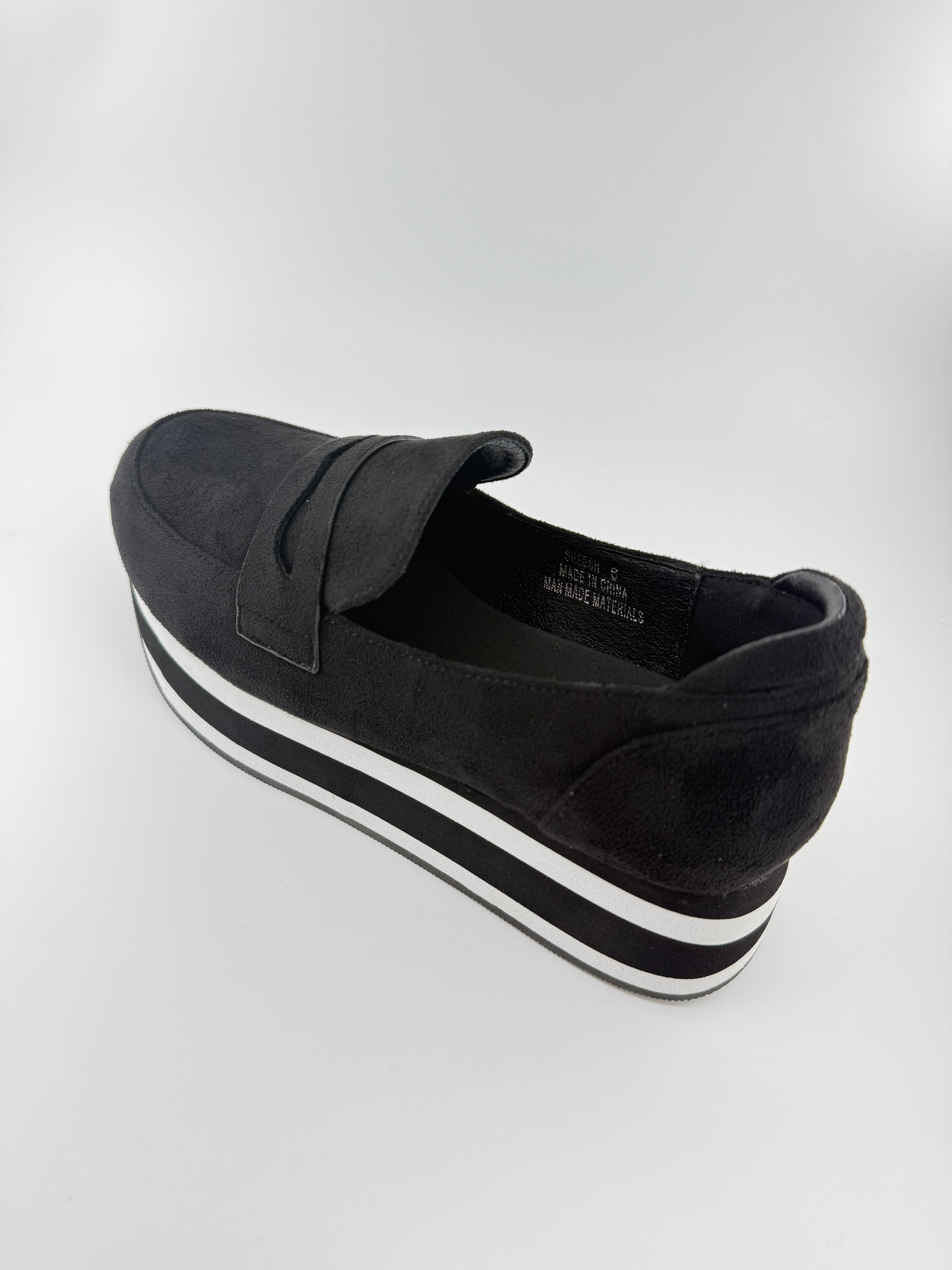 Black and White Corky Loafers