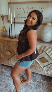 Special A Med Wash High Waist Dark Denim Shorts