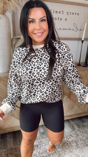 Black ribbed Biker shorts