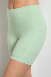 Mint 6 Inch Biker Shorts With Side Pockets Rae Mode 30a