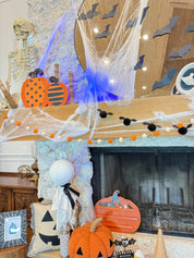 White and Orange Felt Garland