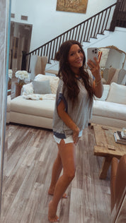 Loose Fit Black and White Striped Top