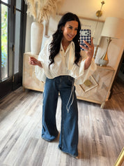 Dark Denim Straight Leg Jeans