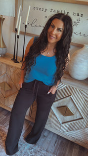 Electric Blue Star Ribbed Tank