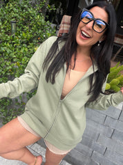 Ultra Soft Light Sage Full Zip Jacket