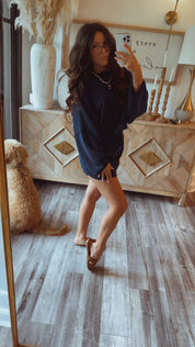 Lovely Navy Ultra Soft Flowy Skort