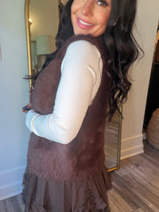 Cocoa Crush Faux Fur Vest
