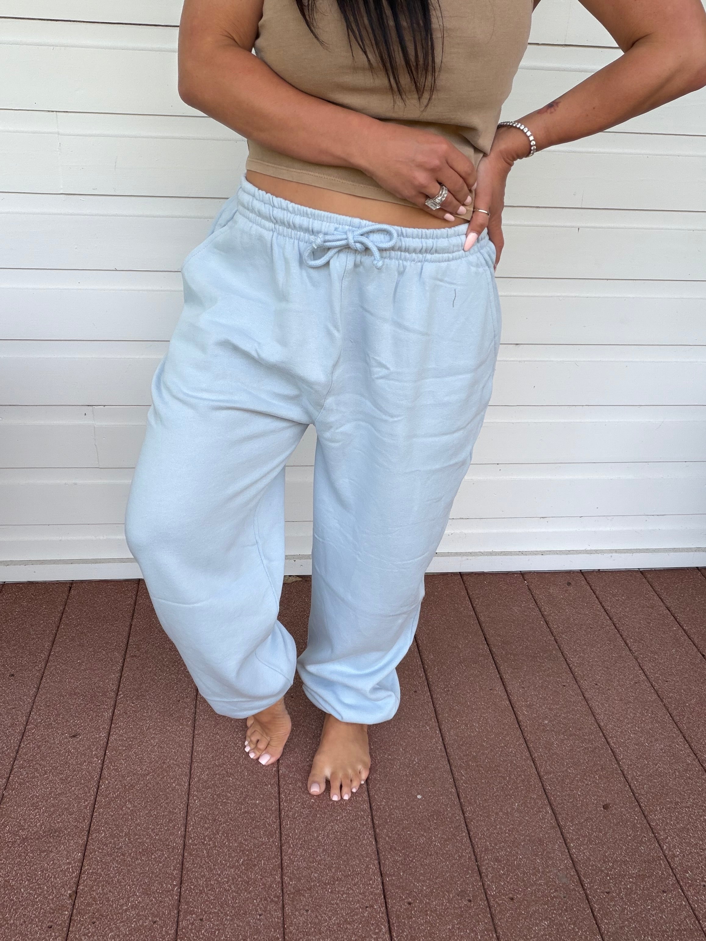 Ultra Soft Long Light Blue Joggers
