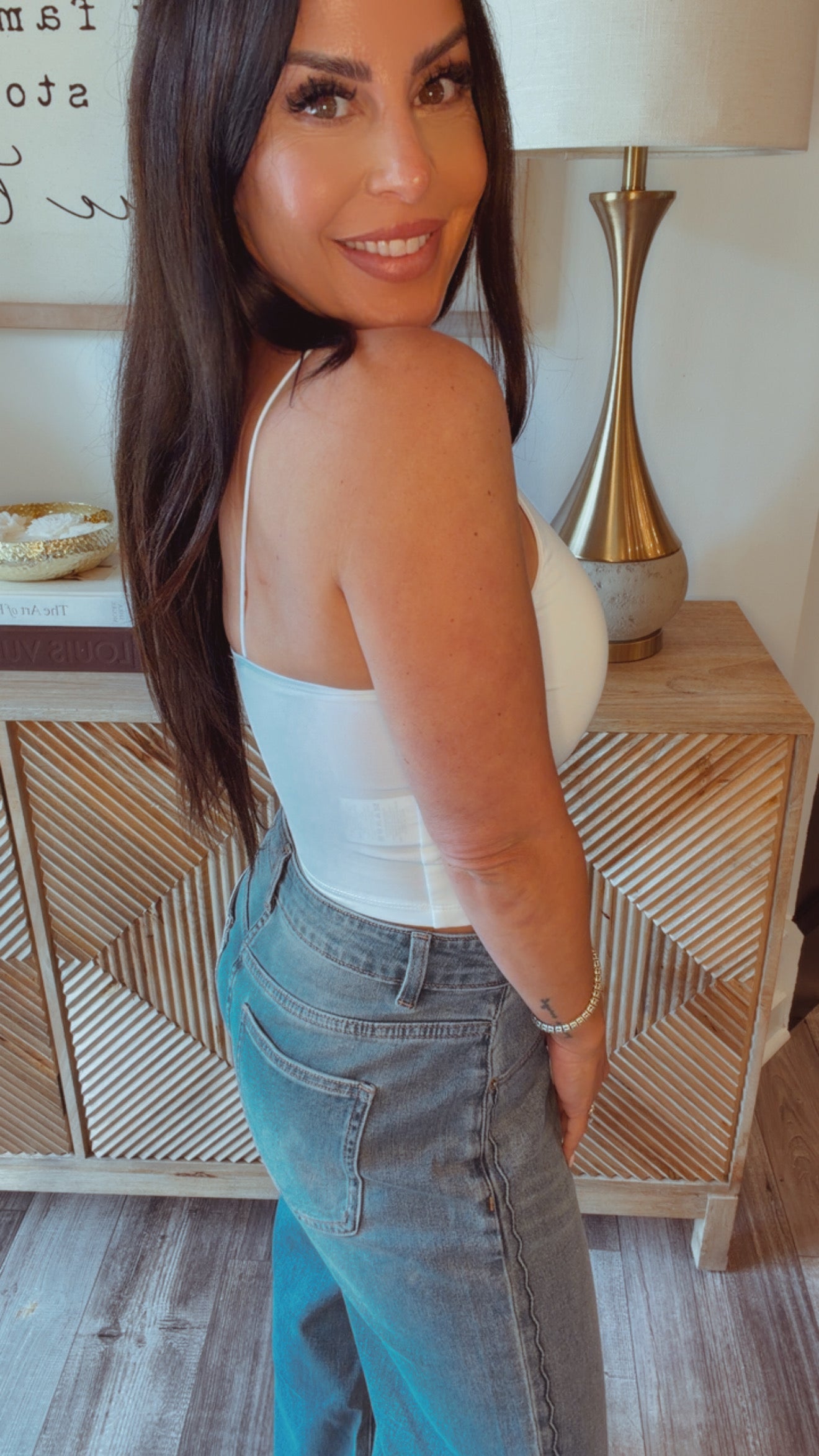“ Barely Basic” Sassy White Shape Wear Cami Tank