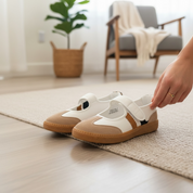 Corky Black and Brown Stripe Sneakers