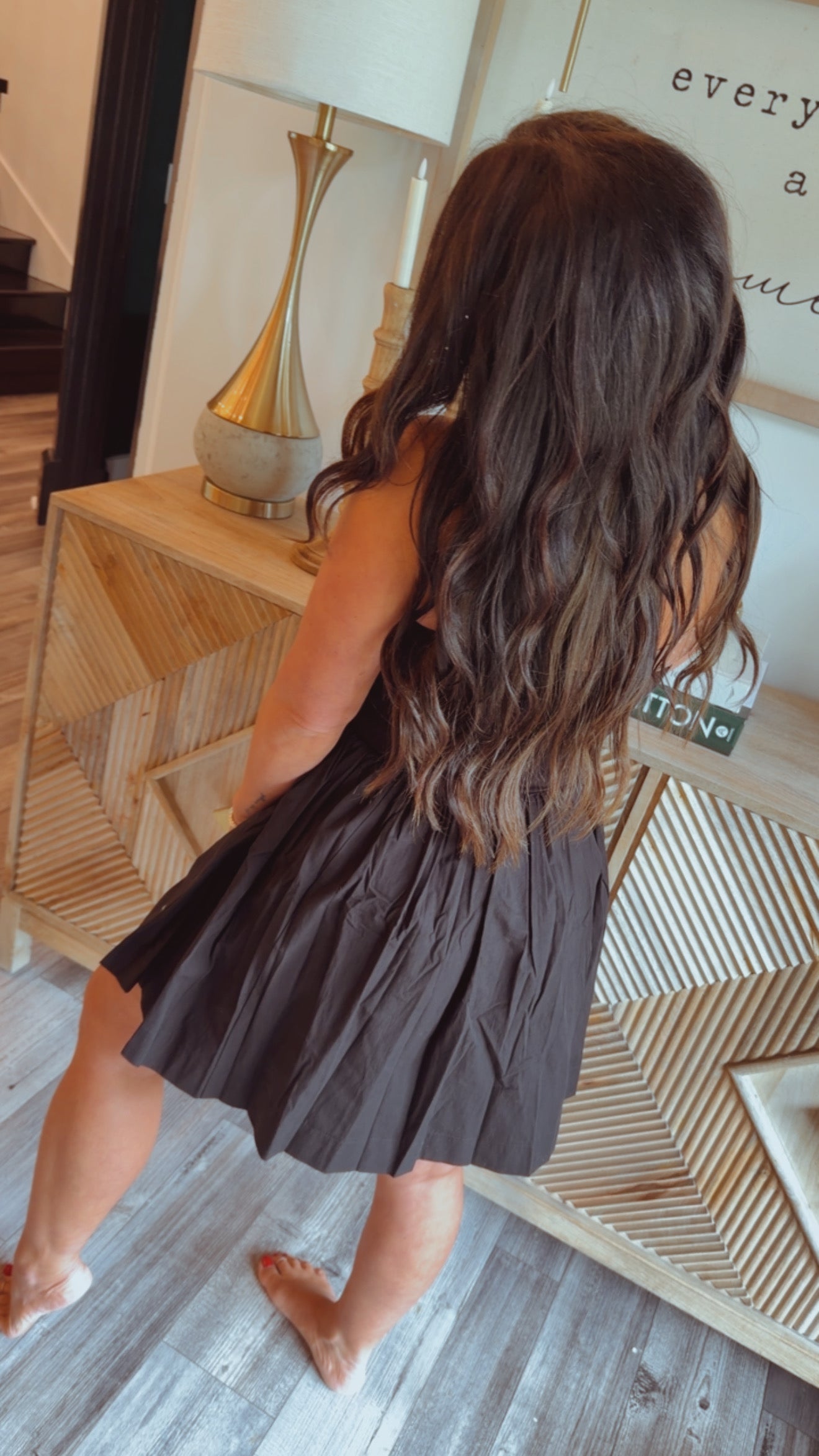 Chic Black Strapless Dress