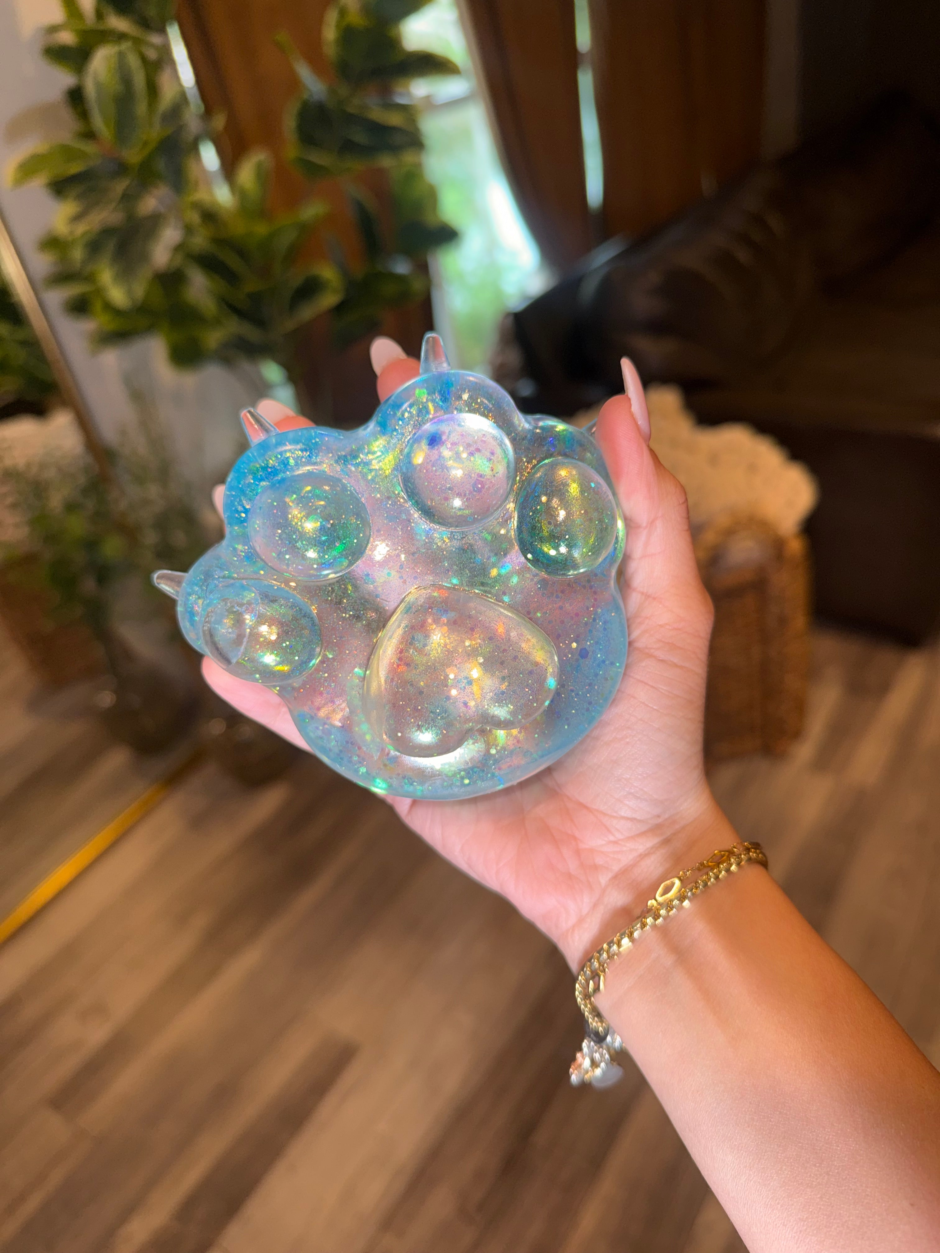 Blue Cat Paw Squishy