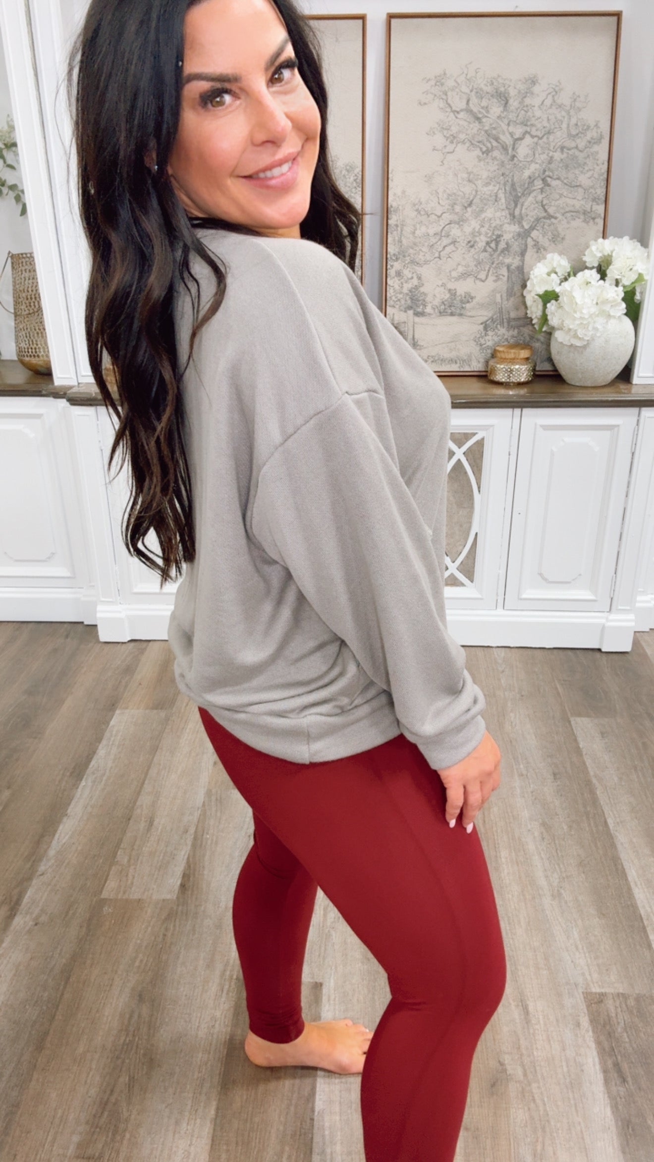 Heaven Soft Ultra Stretch Burgundy Leggings