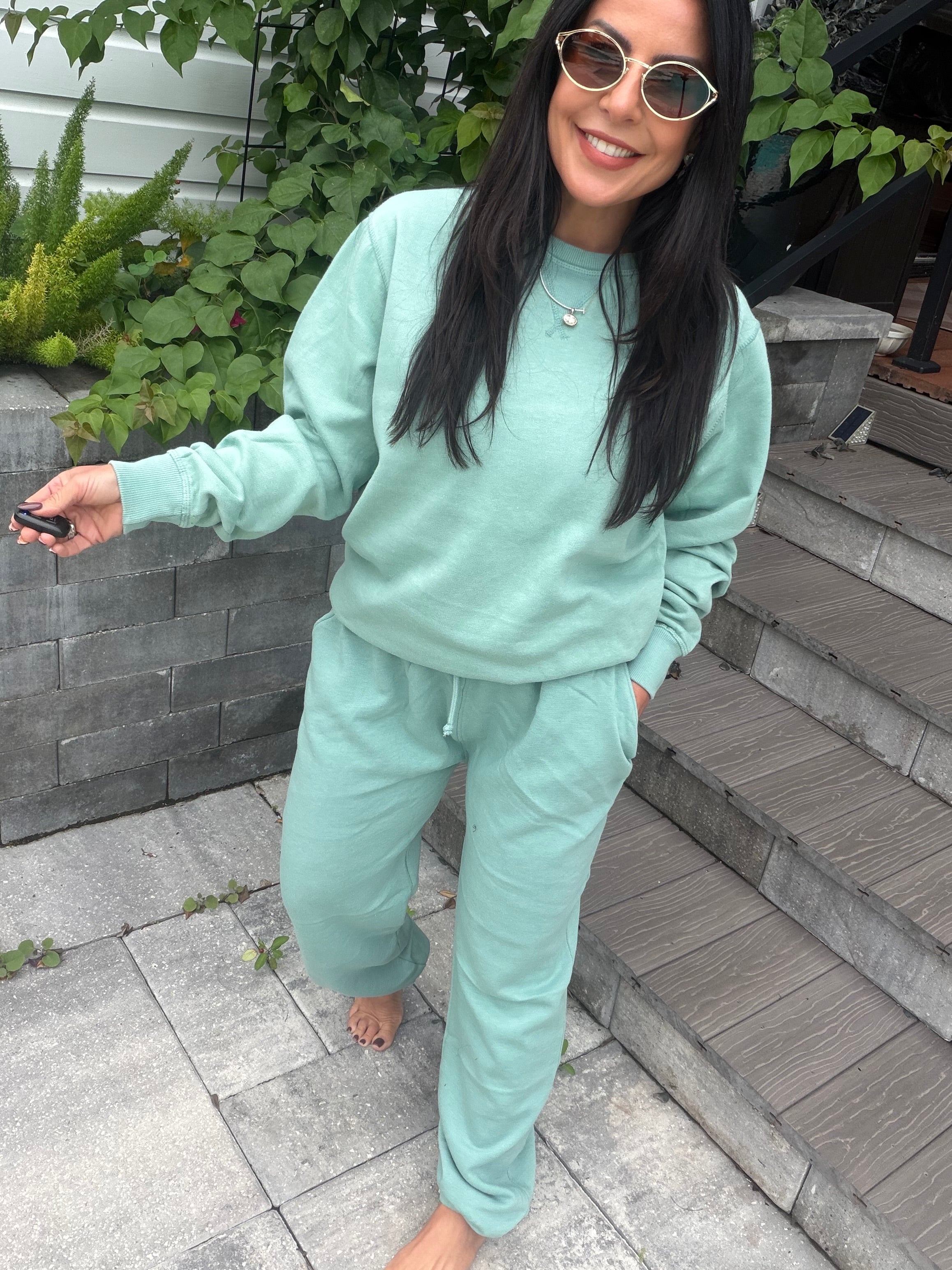 Dusty Teal Soft Joggers