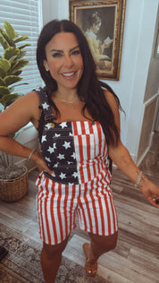 Starz and Stripes Denim Overalls