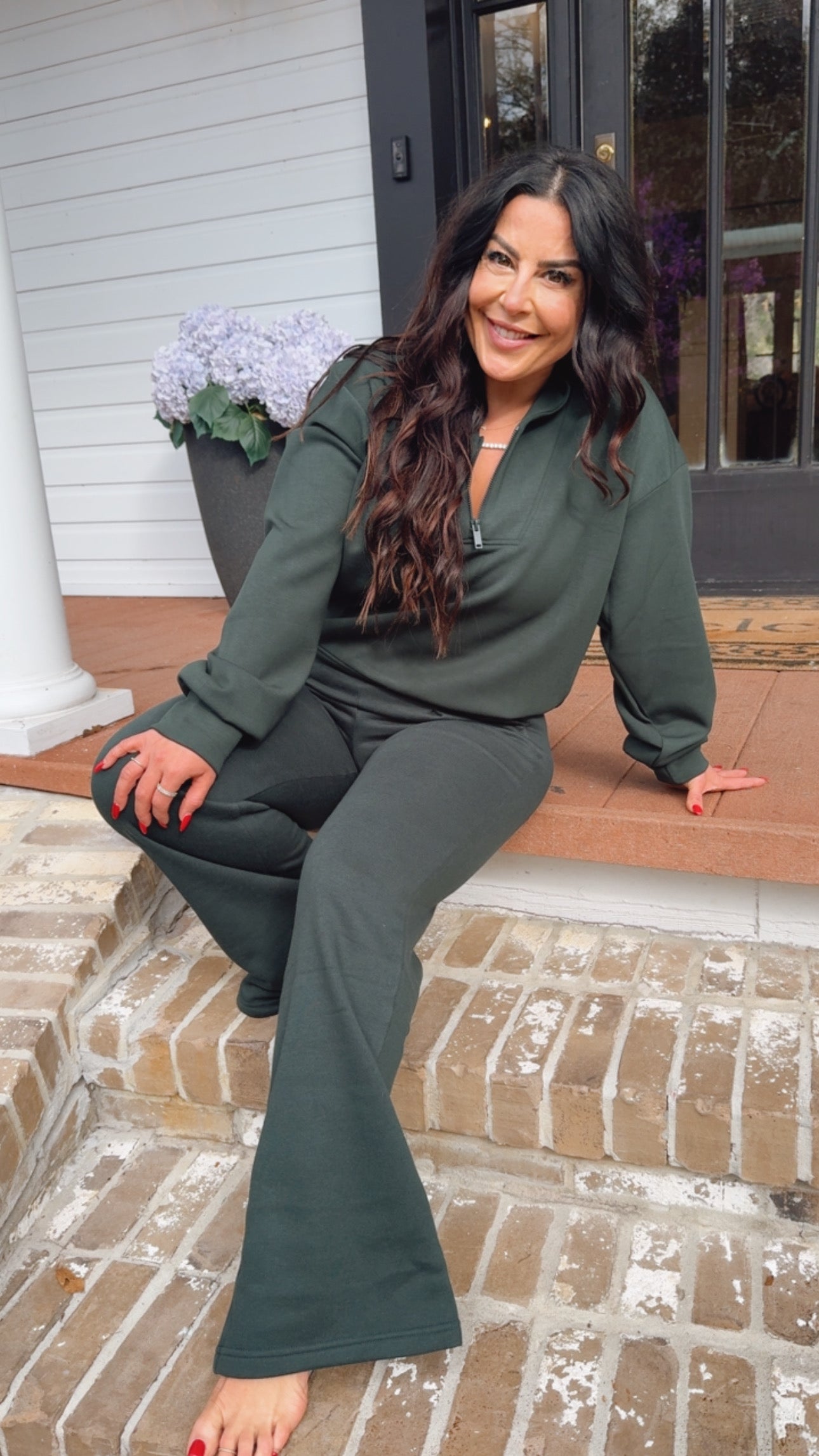 Green Luxe Raemode 1/4 Zip Jacket